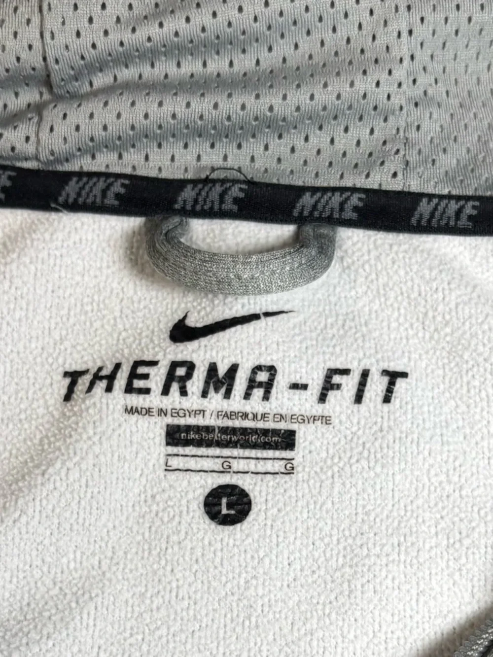 Nike Therma-Fit Men's Gray Fleece Full Zip Hoodie Hooded Pockets Long Sleeve L - Picture 3 of 5